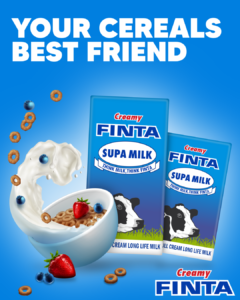 Finta milk Zambia - cereals best friend