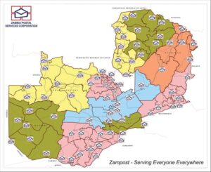zampost zambia post office map